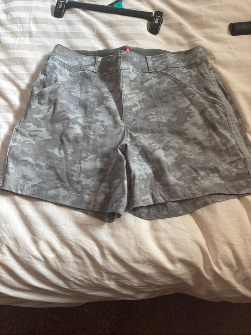 Spanx Gray Camo Casual Shorts